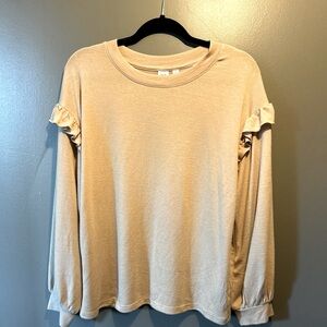 Gap ruffle long sleeve shirt